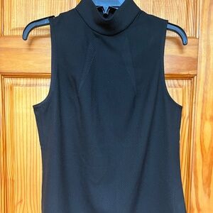 Trina Turk Jaya Top black mock neck tunic